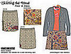 Fleur di Peace (Pencil Skirt w/ Kick Pleat) Created from 2 vintage t-shirts, to spec for Michaela from Fredericksburg, VA. 